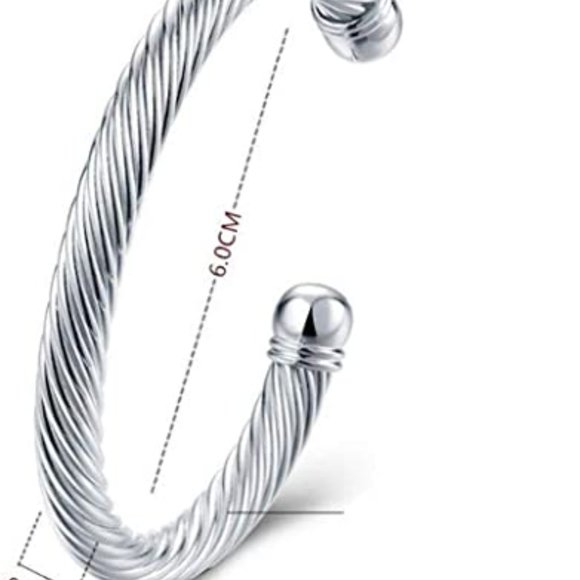 Unisex Men's Women's 925 Sterling Silver Cuff Bangle Bracelet - Picture 8 of 8